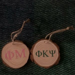 Greek life wood ornaments